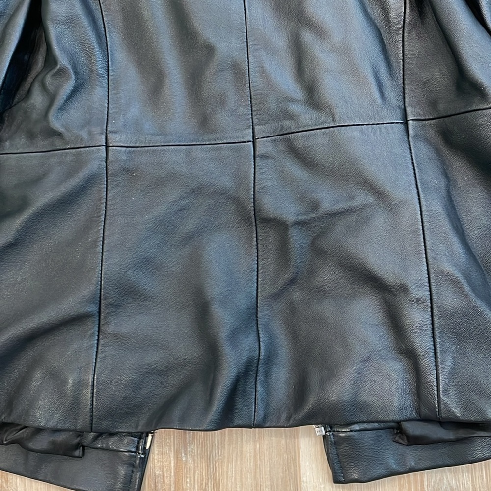 Style & Co black leather jacket - Picture 12 of 16